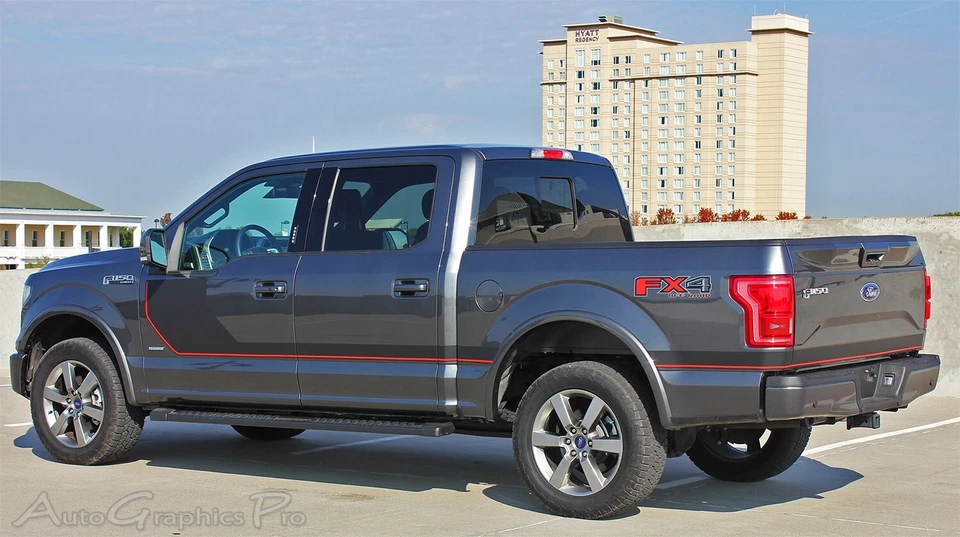 Kit de gráficos de vinilo laterales de hockey 2015-2020 calcomanías laterales rayas para Ford F-150 Foto 1 de 4