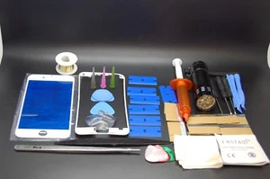 iPhone 6 Plus Weiß Bildschirm Reparatur Satz, Glas, Kleber, Werkzeuge - Bild 1 von 1