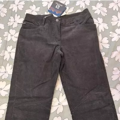 Pantalones Salomon Rover Cord Costura Rodilla Inclinada Negros Gorpcore Para Mujer Negros 6 Nuevos con Etiquetas Foto 1 de 4