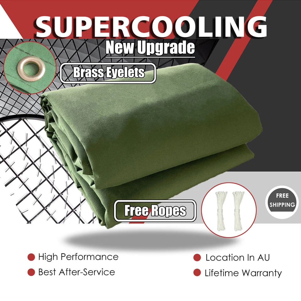 14 Sizes Army Heavy Duty Canvas Tarp Tarpaulin Sun Blocked Waterproof Dustproof - image 1 of 4