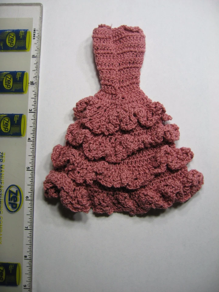  VESTIDO PERSONALIZADO GANCHILLO A MANO HECHO A MANO HERMOSO COLOR ROSA OSCURO HECHO EN EE. UU. Foto 1 de 1