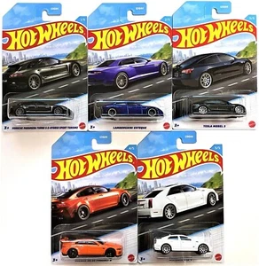 2022 Hot Wheels - Luxury Sedan Full Set - Tesla Lamborghini Porsche Jaguar - Picture 1 of 1