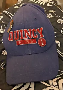 Cappello e spille vintage Quincy Massachusetts vigili del fuoco berretto da baseball vigili del fuoco dipartimento - Foto 1 di 8