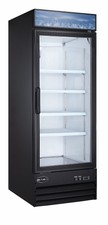 New 1 One Door Glass Display Freezer 23Cu 120 Volt For Frozen Food Led Lighting