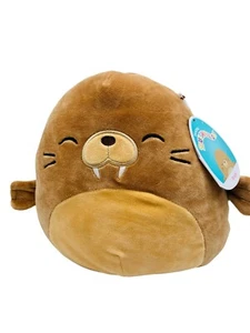 Squishmallows Bruce Walrus Plush Stuffed Animal 8" Soft Brown KellyToy w/ Tag - Picture 1 of 16
