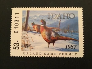 ICOLLECTZONE  US Idaho 1987  Game Stamp VF NH - Picture 1 of 1