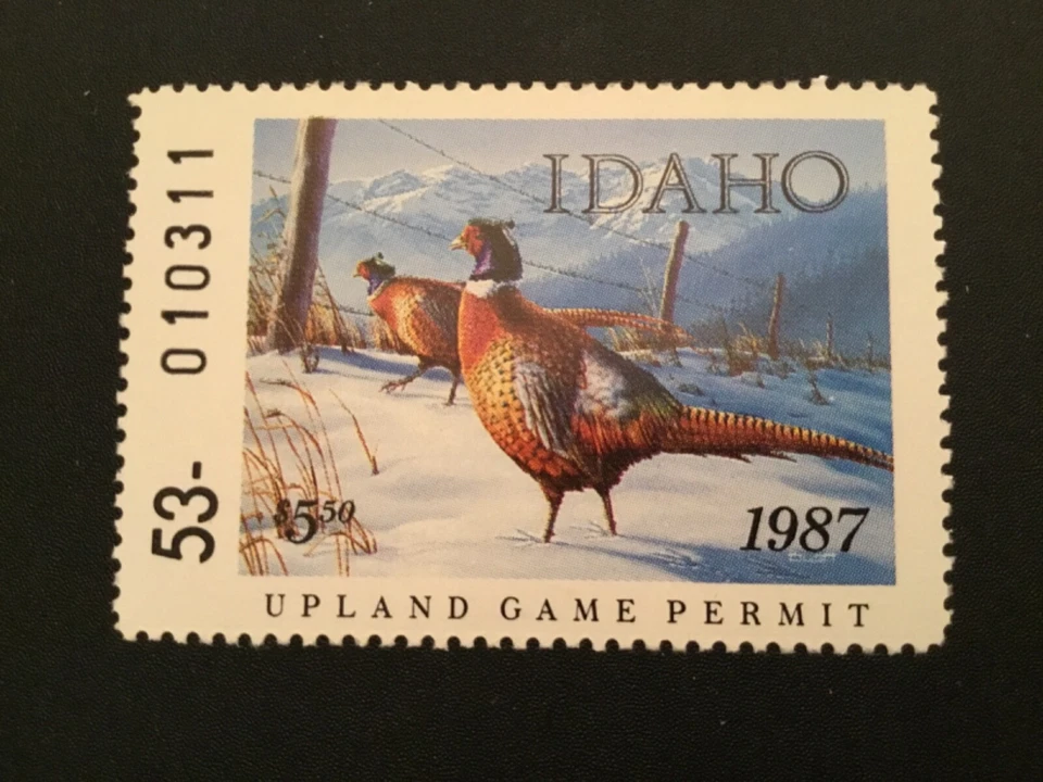 ICOLLECTZONE  US Idaho 1987  Game Stamp VF NH - Image 1 of 1
