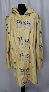 Ridge & Co YELLOW Water Proof Jacket Floral Rain Mac UK18 Hood Hooded E3527 - Picture 1 of 12