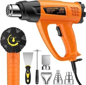 Pistola Termica, SEEKONE Pistola ad Aria Calda Professionale 2000W, 60℃- 600℃ Te - Foto 1 di 7