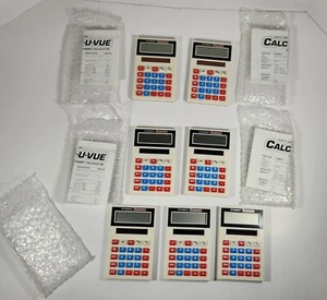 LOTE DE 7 CALCULADORAS DE PIE SOLAR CALC-U-VUE RECURSOS DE APRENDIZAJE VINTAGE PARA ESTUDIANTES - Imagen 1 de 13