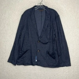 NWT Lands End Mens Herringbone Sport Knit Blazer Suit Jacket Size LARGE (42-44) - Picture 1 of 9