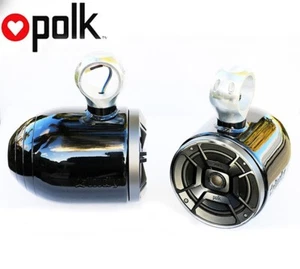 Pair of INDY UV Resist Black Wakeboard Speaker Polk DB652 300W Marine Speaker - Picture 1 of 3