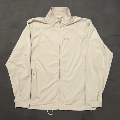 Oakley Softshell Jacket Size XL Beige Full Zip Pocket Logo Y2K Gorpcore - Image 1 of 4
