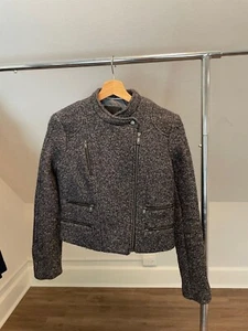 Banana Republic Wool Blend Cropped Moto/Blazer Jacket Sz0P - NWT - Picture 1 of 12