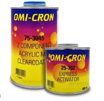 Omi-Cron 2K Crystal Clear Anti Scratch Lacquer Kit Clearcoat 1.5L 1L Lacquer