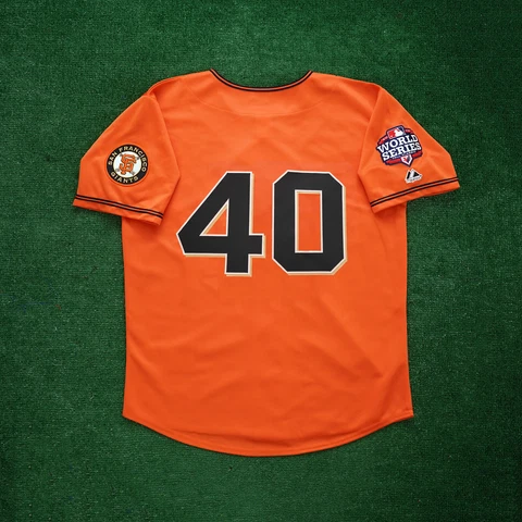 Madison Bumgarner 2012 San Francisco Giants Men's Alt Orange World Series Jersey Cover