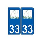 33 Belin-Béliet Logo Ville Autocollant Plaque Stickers Droits