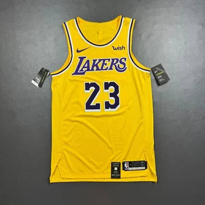 100% Подлинный Леброн Джеймс Nike значок Лос-Анджелес Лейкерс Джерси размер 44 M желание - Изображение 1 из 4