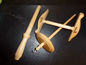Kromski Niddy Noddy Notespinne and Drop Spindle Set Clear - Picture 1 of 4