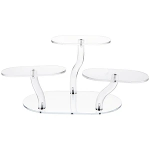 Plymor Acrylic Adjustable 3-Item Display Riser, 6.25" H x 14.5" W x 10.25" D - Picture 1 of 1