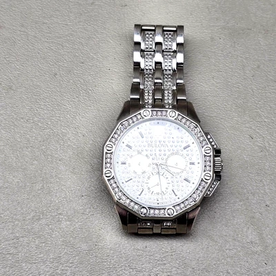Bulova 98C134 Crystal Multifunction Stainless Steel Watch New Battery - Image 1 of 4