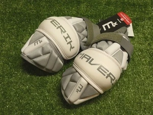 MAVERIK 2025 MX Lacrosse Arm Pads Grey/White Large New - Picture 1 of 4