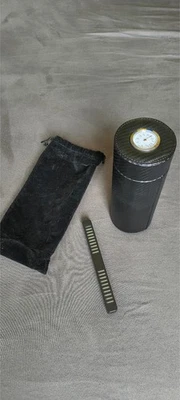 Humidor , Zigarrenetui Zedernholz , Reise Zigarren , Lederbox Hygrometer schwarz - Bild 1 von 3
