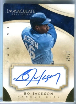 Autógrafos Bo Jackson Royals 2014 Panini Immaculate Collection #17/25 automático #30 Foto 1 de 2
