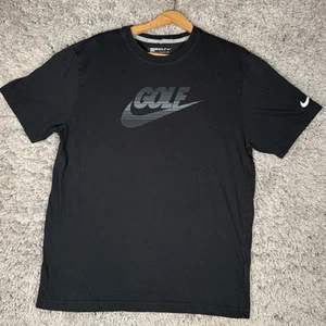 Nike Golf Amplify Sport T Shirt Mens Size L Large Black Logo 639994-010 - Picture 1 of 11