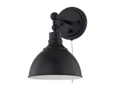 Home Decorators 1-Light Matte Black 7.25 in. Light Sconce New - Image 1 of 4