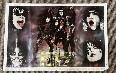 🔥🔥 Lote de póster raro KISS de colección original Aucoin Dargis Wolfe 1977 brillo  Foto 1 de 4