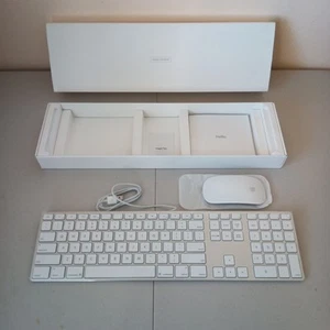 Apple A1243 WIRED Aluminum USB Keyboard, Numeric Keypad and A1296 mouse NEW Read - Picture 1 of 11