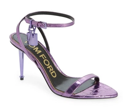 Sandalias TOM FORD Candado Desnudo Punta Punta Punta Zapatos - Malva - Nuevas en Caja Foto 1 de 4