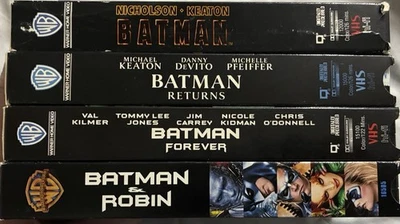 Batman 4 VHS Lot Batman/Batman Returns/Batman Forever/Batman And Robin - Image 1 of 4