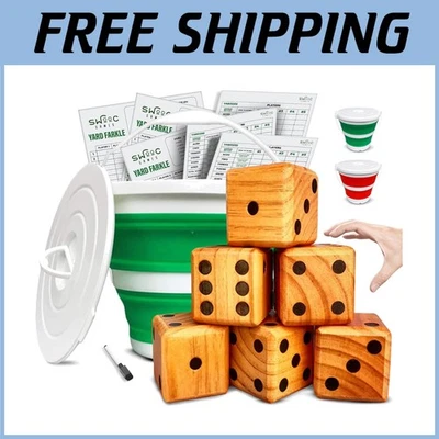 Juego Giant Yardzee & Farkle - Cubo y tarjetas de puntuación para todo clima Foto 1 de 4