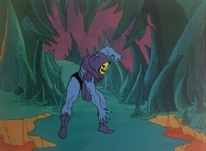 He-Man Masters of the Universe Animation Production Cel - Skeletor & Copy BG - Picture 1 of 4