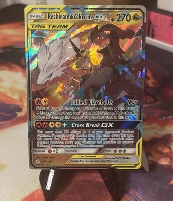 Reshiram & Zekrom GX 157/236 SM - Cosmic Eclipse -  Holo - Image 1 of 4