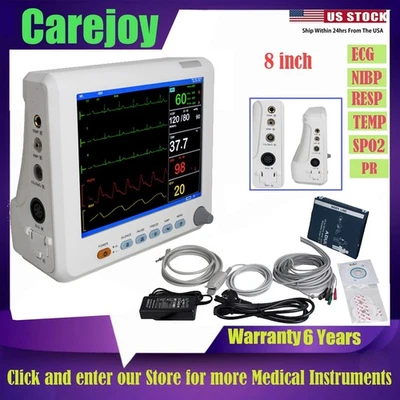 CAREJOY Vital Signs Patient Monitor 6-parameter Cardiac Monitor ICU CCU Hospital Medical