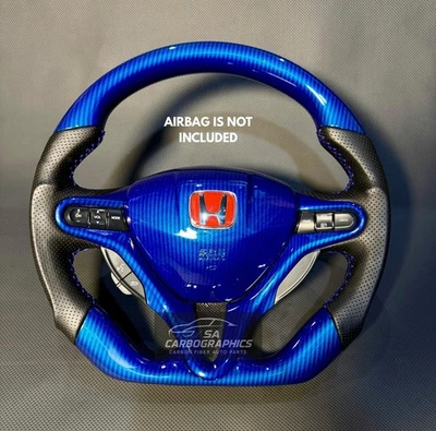 Volante hidráulico de fibra de carbono Honda Civic FD2 FN2 2006-2012 Foto 1 de 4