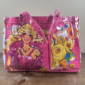 NWT Barbie Pink Tote Bag Beach Bag Superstar Era Graphics by Animations Wipeable - Picture 1 of 17