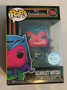 Funko Pop Marvel WandaVision | Scarlet Witch (Blacklight) #986 - Picture 1 of 8