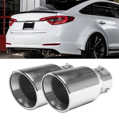 2X Car Exhaust Pipe Tip Rear Tail Throat Muffler For Hyundai Sonata Elantra Foto 1 de 4
