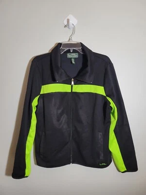 Lauren Ralph Lauren Active Jacket Women's Size XL Black Neon Green Full Zipper  - Image 1 of 4