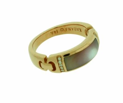Anillo Kabana Diamantes con Madreperla Rosa en Oro Rosa 14k Talla 6.5 Foto 1 de 4