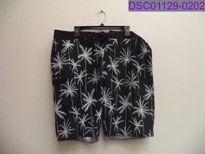 Men's Size 38 Rip Curl Mirage Palm Trip Hawaii Board Shorts Black White CB02G7 - Picture 1 of 5