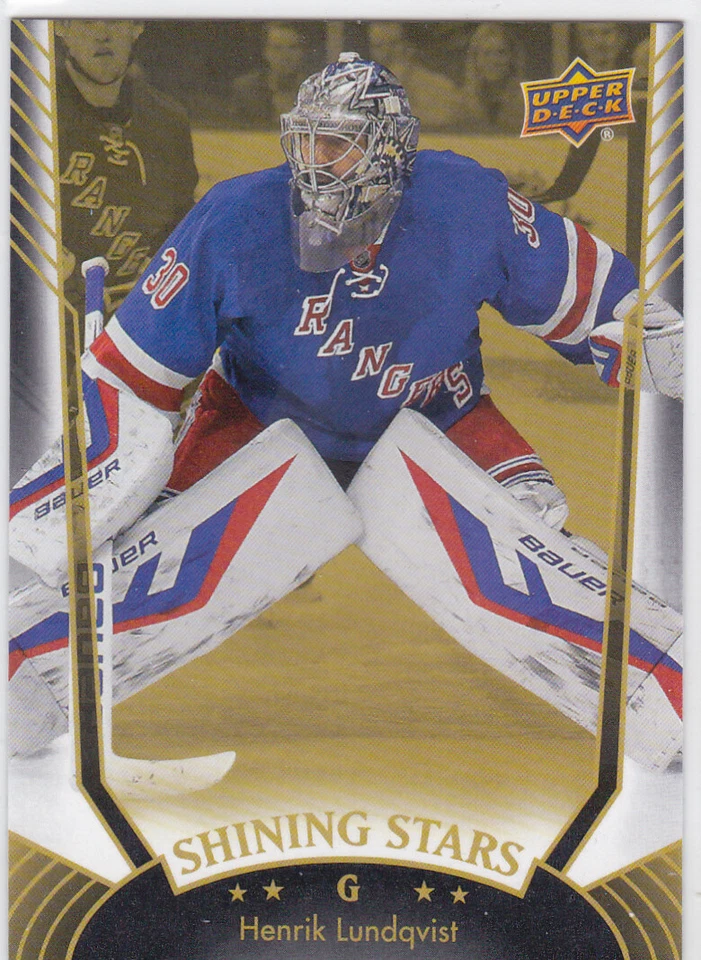 16/17 UD...HENRIK LUNDQVIST...SHINING STARS...SP..ACHIEVEMENT..# O-G...RANGERS - Imagem 1 de 1