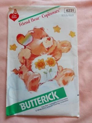 Butterick 6231 Friend Bear Stuffed Toy Pattern  Size 17" - Image 1 of 2
