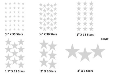 Star Stickers! Choose Size & Color! Crafted in USA! Scrapbook Crafts Vinyl Decal - Image 1 of 4