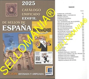 CATALOGO EDIFIL 2025 SELLOS DE ESPAÑA NUEVO SPAIN STAMPS NEW CATALOGUE - Foto 1 di 3