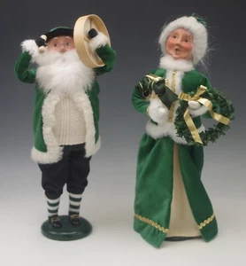BYERS CHOICE CAROLERS 2006 IRISH SANTA CLAUS IRISH MRS. CLAUS CAROLERS SIGNIERT - Bild 1 von 13